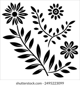 Diseño de patrón floral gráfico de Vector hermoso
