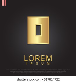 Beautiful vector graphic gold alphabet / letter O / symbol. Vector illustration eps 10.