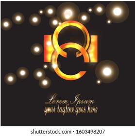 Beautiful vector graphic gold c c / letter c  / symbol