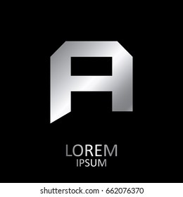 Beautiful Vector Graphic Metal Alphabet / Letter A / Symbol / Logo.