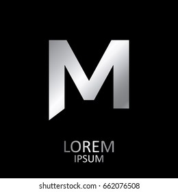 Beautiful Vector Graphic Metal Alphabet / Letter M / Symbol / Logo. Vector eps 10.