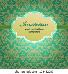 Beautiful vector greeting card with abstract butterfly pattern