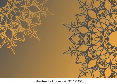 Beautiful vector hand drawn indian ornament mandala on background style.
