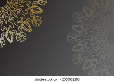 Beautiful vector hand drawn indian ornament mandala on background style.
