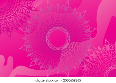 Hermosa mandala de adorno indio dibujada a mano en estilo de fondo.
