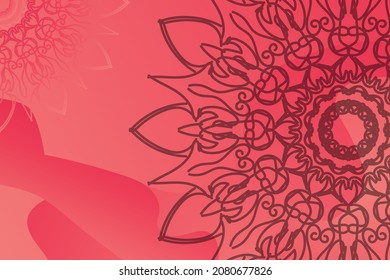 Beautiful vector hand drawn indian ornament mandala on background style.
