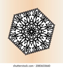 Beautiful vector hand drawn indian ornament mandala on background style.