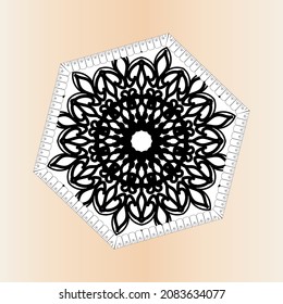 Beautiful vector hand drawn indian ornament mandala on background style.
