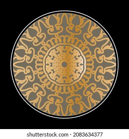 Beautiful vector hand drawn indian ornament mandala on background style