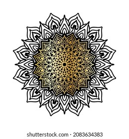 Beautiful vector hand drawn indian ornament mandala on background style