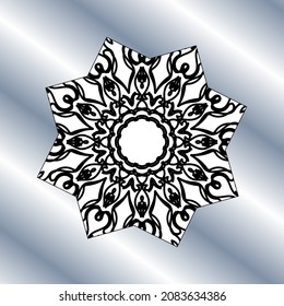 Beautiful vector hand drawn indian ornament mandala on background style