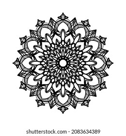 Beautiful vector hand drawn indian ornament mandala on background style