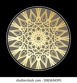 Beautiful vector hand drawn indian ornament mandala on background style