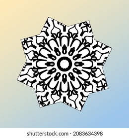 Beautiful vector hand drawn indian ornament mandala on background style