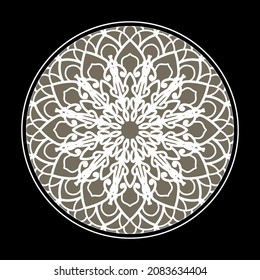 Schöne Vektorgrafik, handgezeichnet, indianisches Ornament Mandala auf Hintergrund