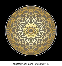 Beautiful vector hand drawn indian ornament mandala on background style
