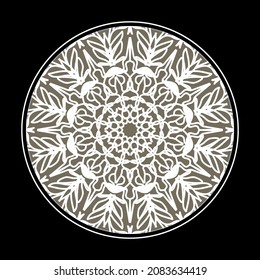 Beautiful vector hand drawn indian ornament mandala on background style