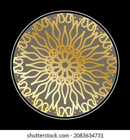 Beautiful vector hand drawn indian ornament mandala on background style