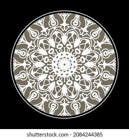 Beautiful vector hand drawn indian ornament mandala on background style