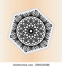 Beautiful vector hand drawn indian ornament mandala on background style