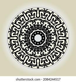 Beautiful vector hand drawn indian ornament mandala on background style
