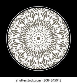 Beautiful vector hand drawn indian ornament mandala on background style