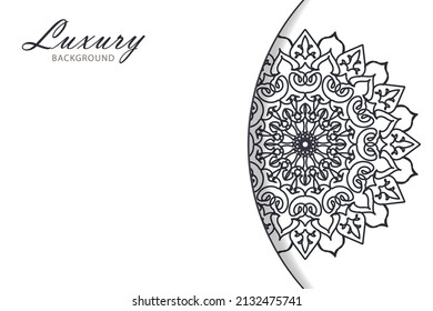 Beautiful vector hand drawn indian ornament mandala on background style.