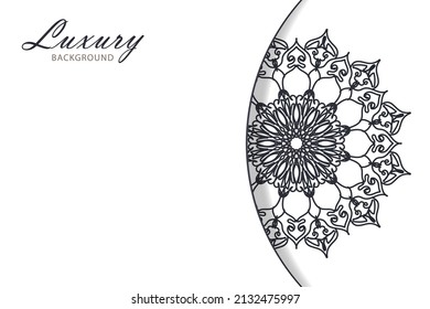 Beautiful vector hand drawn indian ornament mandala on background style.
