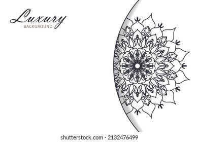Beautiful vector hand drawn indian ornament mandala on background style.
