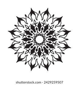 Hermoso vector dibujado a mano mandala adorno indio en estilo de fondo.