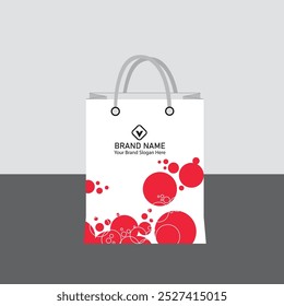 Hermoso bolso de compras dibujado a mano de Vector