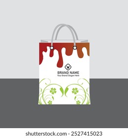 Saco de compras desenhado à mão do vetor bonito Ilustração