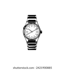 Un hermoso reloj vectorial.