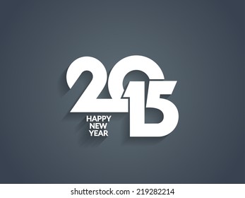 Beautiful vector happy new year 2015 text design.