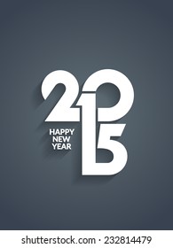 Beautiful vector happy new year 2015 text design.