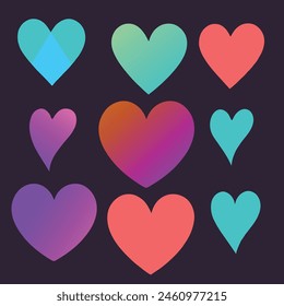 beautiful vector heart image in full color