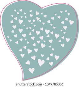 Beautiful vector heart with stroke. Love, warmth, a symbol of love