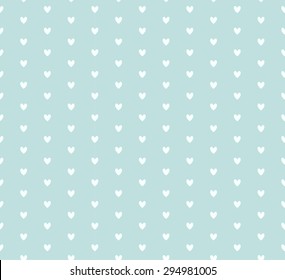 Beautiful vector hearts pattern in mint colors