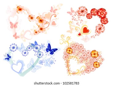 Beautiful vector hearts for your design. Vector