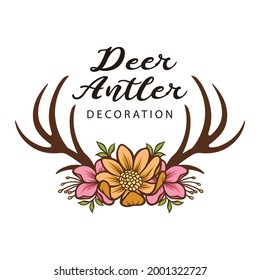 Hermoso vector de cuerno con flor