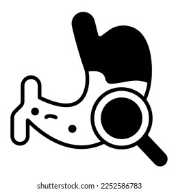 A beautiful vector icon of stomach checkup, trendy style