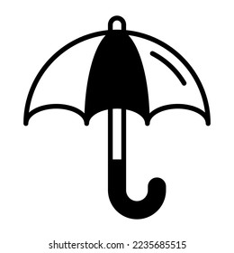 Beautiful vector icon of umbrella in modern style