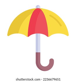 Beautiful vector icon of umbrella in modern style