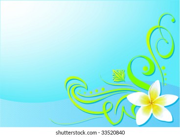 Beautiful vector illustrated floral background