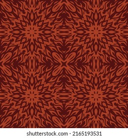 Beautiful vector illustration with abstract red fire seamless pattern on the purple background