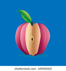 Beautiful vector illustration. Bright Apple