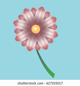 Beautiful vector illustration. Bright beautiful flower
