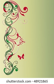 Beautiful vector illustration with butterfly