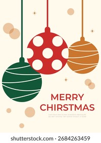 Una hermosa Ilustración vectorial de un árbol de Navidad adornado con adornos y un saludo feliz de Festiva, evocando alegría festiva.