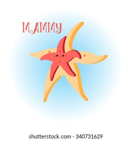 Beautiful vector illustration of a colorful star